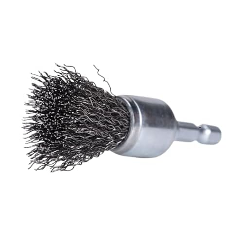 Century Drill & Tool 76203 Coarse Crimped Wire End Brush, 3/4" ? Removes Rust, Paint, Weld Spatter, Ideal for Recessed Areas, Pipes, and Spot Cleaning