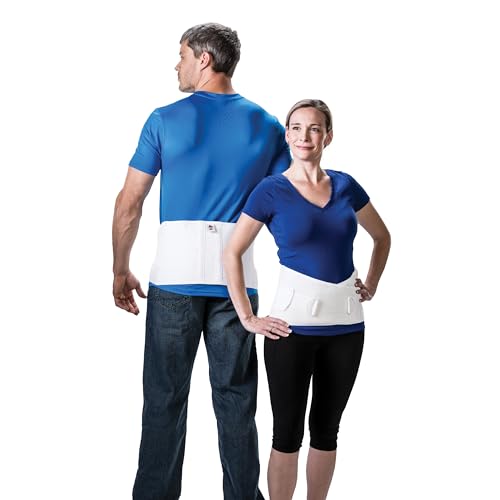 Core Products Corfit LS Lumbar Support Adjustable Back Brace for Pain Relief, Men/Women - White, Medium/Large