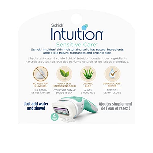 INTUITION Schick Refill,Razors for Women Sensitive Skin | Intuition Razor Blades Refill with Organic Aloe,Razor Refills,6 Count (Pack of 2)