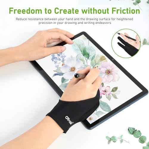 OTraki 4 Pack Artist Drawing Gloves for Digital Tablet Paper Sketching