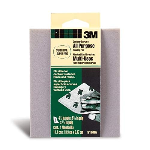 3M Contour Surface Sanding Sponge, 4.5-in by 5.5-in by 0.2-in