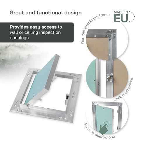 Vent Systems 6" x 6" Inch Aluminum Drywall Access Panel ? Recessed Metal Square Inspection Door for Wall, Ceiling, Plumbing, HVAC System ? Indoor Use for Home, Garage, Office Renovation or Repair