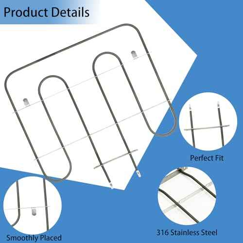 W10207398 Element-Bake Oven Heating Element Replacement Oven Bake Element Compatible for WPW10207398 W10207398 9760768 PS11750370