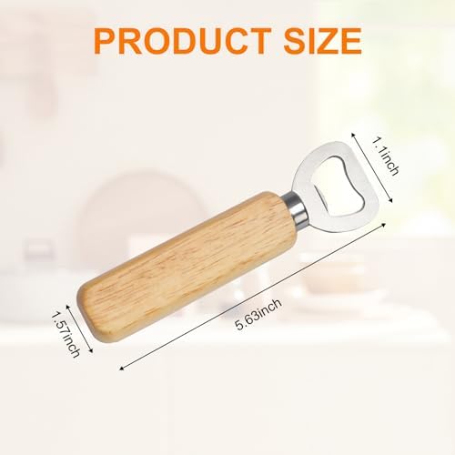 50 Pcs Wood Wine Bottle Opener Stainless Steel Bottle Openers Wood Handheld Cider Wine Opener Bottle Opener with Wooden Handle Heavy Duty Bartender Bottle Openers for Party Bar Restaurant