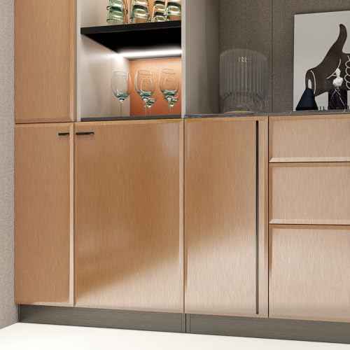 Yun-aeon Metallic Grasscloth Peel and Stick Wallpaper Brass Satin Contact Paper 15.7"x 118.1" Modern Thicken Wall Paper Self Adhesive Removable Vinyl Wallpaper for Kitchen Cabinets Countertops Fridge