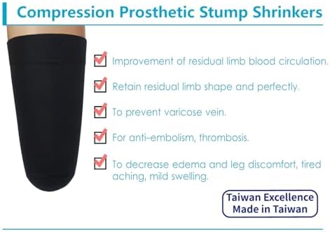 Prosthetic Stump Shrinkers–Above Knee, 35cm, Compression, Amputee Socks, 20-30, Daily use, Taiwan Excellence XS
