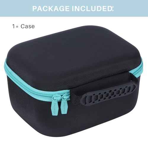 Storage Case Compatible with Walker's Razor Slim Shooting Hearing Protection Electronic Earmuffs(Black + Light blue Zipper)