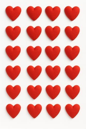 Oasis Supply Edible Red Heart Sugar Decorations, 3/4" | Hand-Painted Cupcake & Cake Toppers | Valentine’s Day & Mother’s Day Treats | Gluten-Free, Nut-Free, Dairy-Free | 18 Count