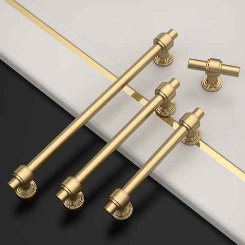 Asidrama 10 Pack 7.5 Inch(192mm) Champagne Bronze Cabinet pulls Kitchen Cabinet Handles, Cabinet Pulls Kitchen Cabinet Hardware for Cupboard Drawer Pulls