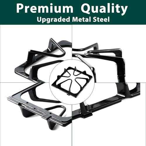 W10447925 Stove Grates Replacement Parts for Whirlpool Surface Burner Grates 8.3¡®¡¯ x 8.8'' Whirlpool Gas Stove Range Grates Kenmore Maytag Amana Inglis Kirkland Stove Top Cast Iron Oven Grates 4 Pcs