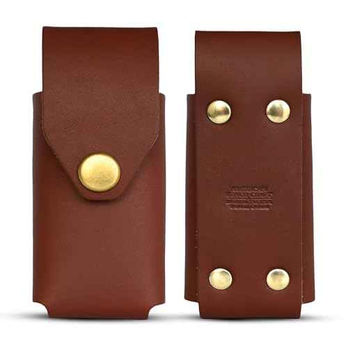 Leather Multitool Sheath for Gerber Suspension & Gerber Suspension NXT (Brown) - Full Grain Leather Belt Tool Holder - Multi Tool Holster w/Solid Brass Rivets - Belt Accessories for Men