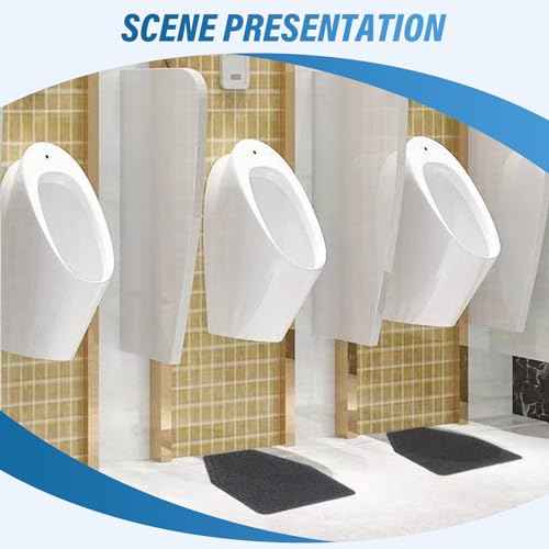 6Pcs Urinal Mats for Men Bathroom Commercial Urinal Floor Mats Urinal Pads for Mens Room Non Slip Splash Toilet Bulk Washable Disposable Large 17Inch x 20.5Inch