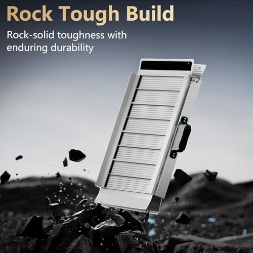 2FT Portable Wheelchair Ramp, Aluminum Wheelchair Ramps with Handle, Anti-Slip Folding Wheel Chair Ramp for Home Steps, Stairs, Entry, Threshold, Doorways, Scooter, 600LBS Capacity