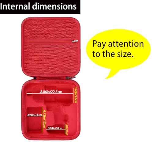 khanka Hard Case Replacement for Milwaukee 2767-20 M18 FUEL High Torque 1/2" Impact Wrench, Case Only