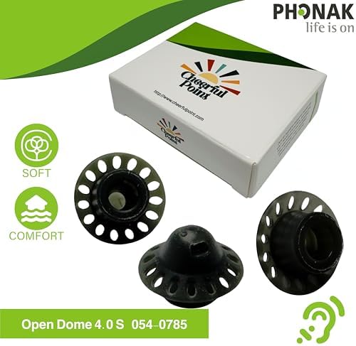 Phonak Open Domes 4.0 – Small Size (S) – (054-0785) – 2 Pack (20 Domes) – Compatible with Marvel, Paradise, Lumity RIC Devices – Original Phonak Replacement