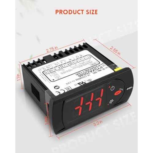 Digital Temperature Control Thermostat for PZGXC0E112K with Temperature Sensor Probes 115£¬Fit for Carel/ Main Street Equipment BMR-23-F BMR-49-F