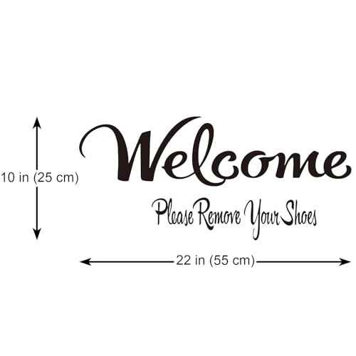 Welcome Please Remove Your Shoes Vinyl Wall Decal Home DIY Entryway Lettering Wall Words