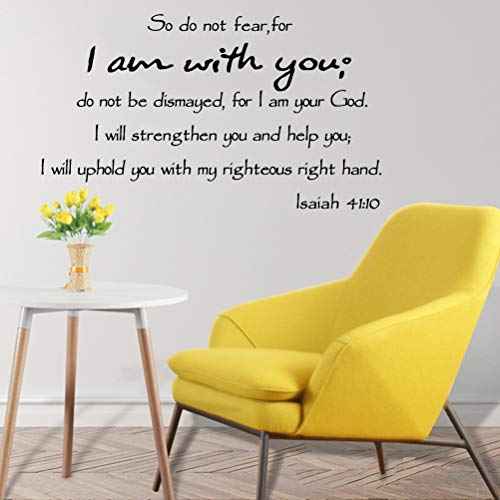 Amosfun Bible Verse Wall Sticker 41 10 Inspirational Removable PVC Decal for Living Room Home Decor Easy Peel and Stick Waterproof