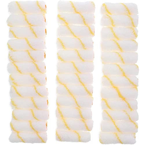 Juvale Mini Foam Paint Roller Covers - 36-Pack, 4-Inch - Foam Roller Brush Refills & Sleeves for Smooth, Even Coverage - Bulk Paint Set for Trim & Detail