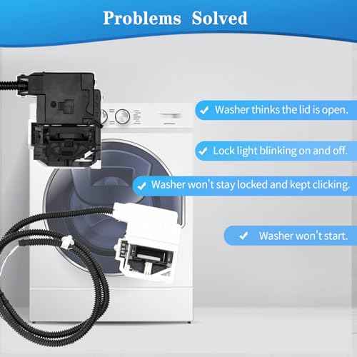 Upgraded MVW4505MW0 MVW4505MW1 MVW4505MW2 MVW5035MW1 Washer Lid Lock Fit for Maytag Washer MVW5035MW2 MVW5430MW1 MVW5430MW2 MVW5430PBK0 MVW5430PBK1 MVW5435PBK0 MVW5435PBK1 MVW5435PW0 MVW5435PW1