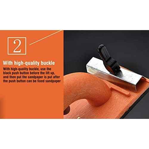 Edward Tools Hand Sander with Sandpaper Clamp - For Drywall, Wood, Floor - 9 1/4¡± x 3 1/4¡±¡¯ - Ergo Contour Handle - Uses Standard 11 1/4¡± Sandpaper