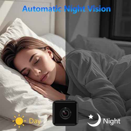 Mini Security Camera, 1080P HD Home Wireless Small Camera, Indoor WiFi Nanny Cam with Motion Detection and Night Vision, 150¡Æ Wide View, App Alerts, Cloud & SD Storage, Camer for Kids, Elders, Pet