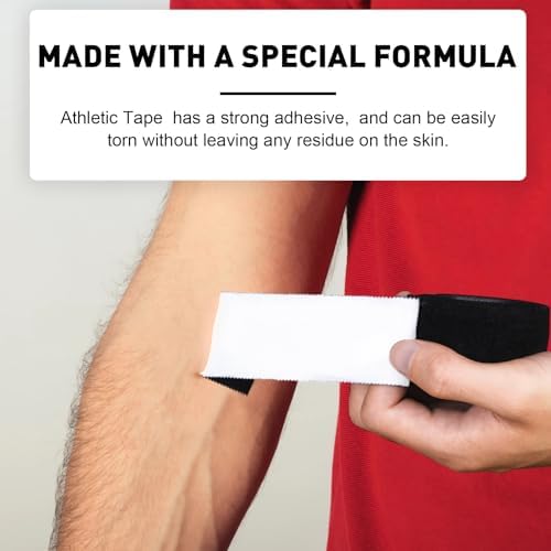 CHMI Athletic Tape,Black Sports Tape (32 Pack), 320 Yards Rolls Very Strong Easy Tear NO Sticky Residue Best Tape for Gymnastics Climbing Bat Injuries Medical (1.5 Inch X 320 Yards).