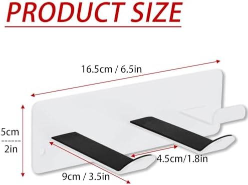 Hair Dryer Holder, Wall Mounted Rack Compatible with All Hair Dryer, Space Organizer for Bathroom/Bedroom/Washroom/Barbershop, 304 Stainless Steel, 3M Self Adhesive (White)
