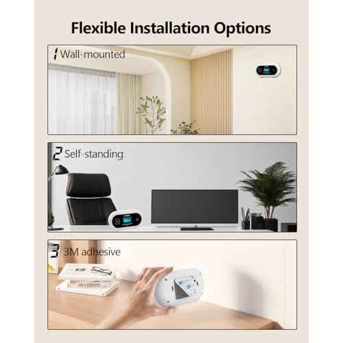 Carbon Monoxide Detector, 10 Year Battery Powered CO Detector with Digital LCD Display and LEDs, Portable CO Alarm for Home and Travel
