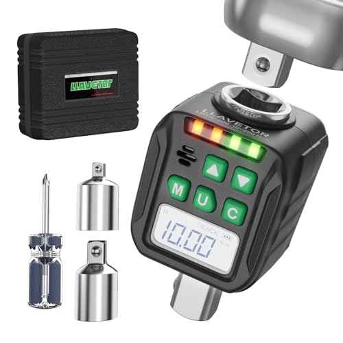 Digital Torque Wrench Adapter Set 1/2" Drive,Electric Wrenches,Snap on Digital Inch Pound Torque Wrench,1/4",3/8" Torque Adapter for Car,Motorcycle & Automotive (12.54-250.8 ft-lb/17-340 Nm)