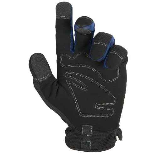 Custom LeathercraftL123L Workright Cold Weather Insulation Flex Grip Work Gloves, Shrink Resistant, Improved Dexterity, Tough, Stretchable, Excellent Grip , Black , Large