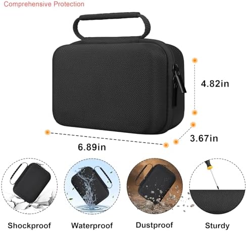 Elonbo Carrying Case for iHealth Track Smart Upper Arm Blood Pressure Monitor, Wireless Bluetooth Blood Pressure Monitor Travel Protective Bag Storage Holder, Mesh Pocket fits Range Cuff, Black
