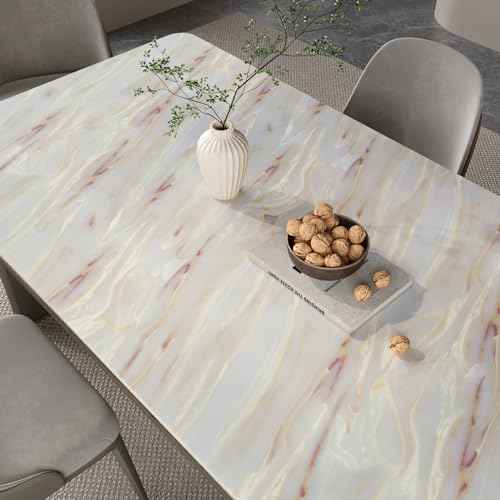 VaryPaper 15.7''x78.7'' Matte Marble Contact Paper Peel and Stick Countertop Waterproof Wallpaper for Kitchen Counter Top Self Adhesive Countertop Laminate Vinyl Wrap for Cabinets Table