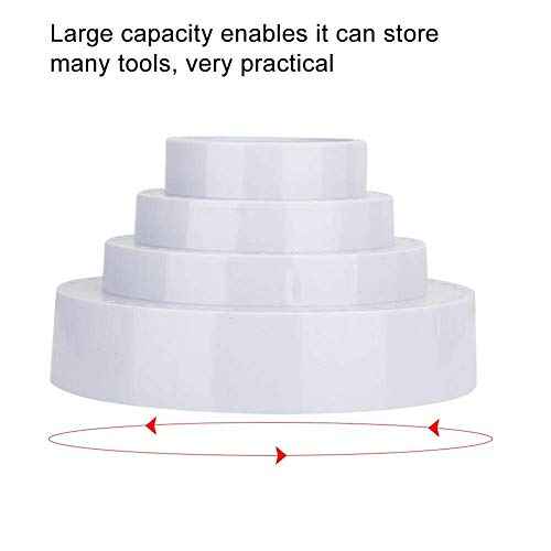 Pongnas Round Drill Storage Box, Drill Holder Hard Plastic Manager Tool Container Quality Tool Organizer