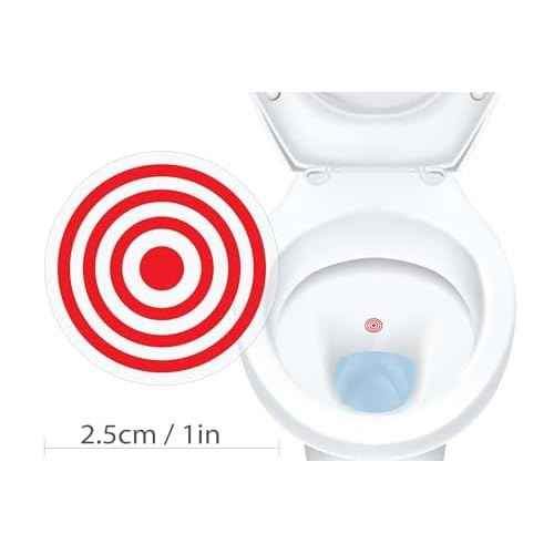 Bullseye Toilet Targets - Bulk Pack (13 Targets) with Applicator Tool, Sticks on Wet Surface, Ideal for Toilet Training Boys and Urinals
