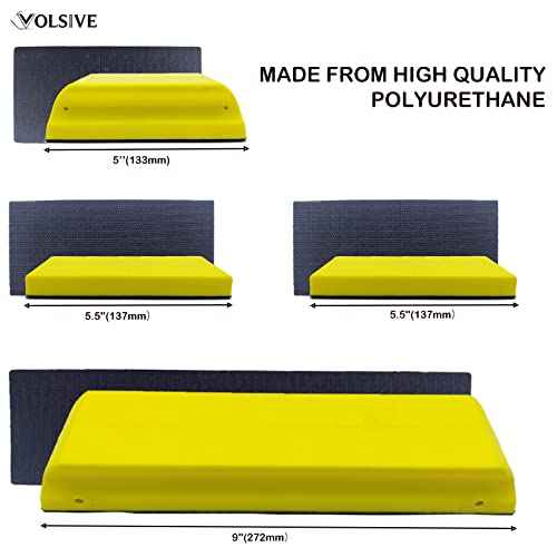 Hand Sanding Block Set of 7, Rectangle Sanding Blocks Auto Body with 20Pcs Hook and Loop Sandpaper,Flexible for Automotive Paint and Woodworking Sand Furniture Home Arts and DIY Crafts