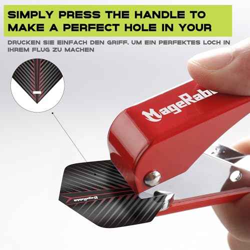 Dart Flight Hole Punch Tool, Dart Flight Hole Punch with 100 Metal O Rings, Dart Accessories Puncher for PET Flights,Dart Flight Punch Tool
