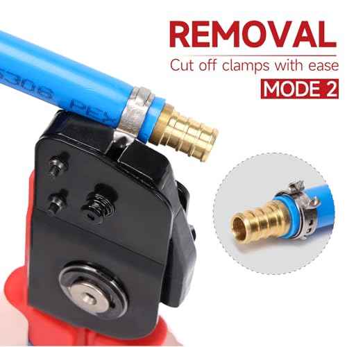 iCrimp ICP-BJ03 PEX Clamp Tool for Cinch and Removal of 3/8-in, 1/2-in, 3/4-in and 1-in PEX Clamp Rings, One-handed PEX Crimping Tool