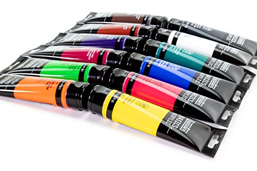 Liquitex BASICS Acrylic Paint Set, 12 x 118ml (4-oz) Tube Paint Set
