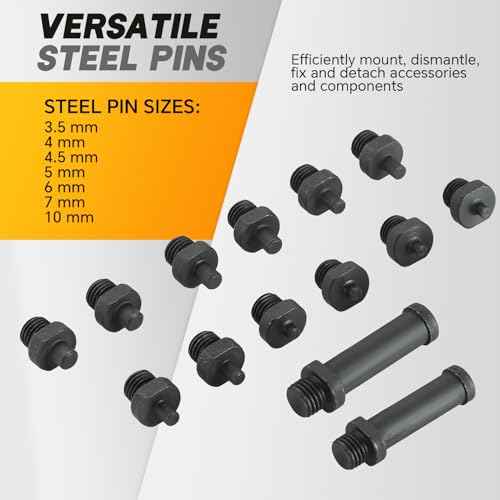 Variable Pin Spanner Wrench | 15 Pack Adjustable Cylinder Spanner Wrench Set with Pins 1/2" Drive Ratchet Fan Clutch Pully Holder Wrench Kit 1-1/4 Inches to 5 Inches