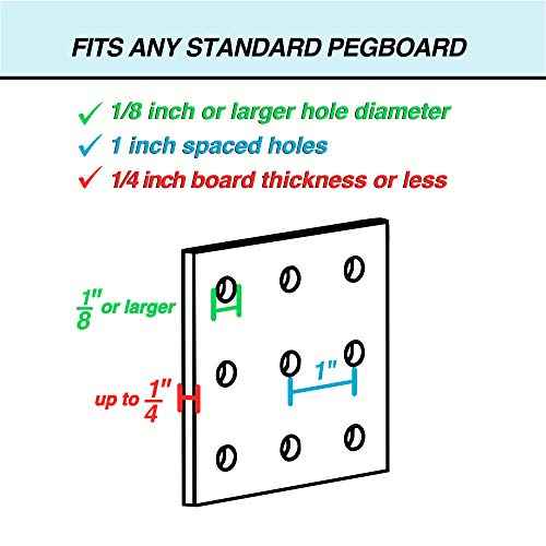 Pegboard Bins - 12 Pack Black - Hooks to Any Peg Board - Organize Hardware, Accessories, Attachments, Workbench, Garage Storage, Craft Room, Tool Shed, Hobby Supplies, Small Parts