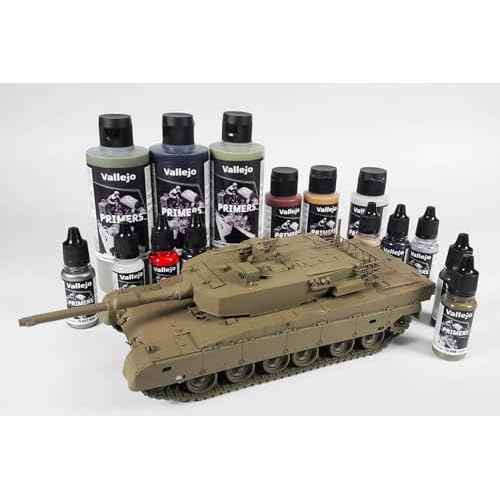 Vallejo - Surface Primer Color | White Acrylic Primer 18 ml (0.6 fl.oz.) | Matte Finish and Fast Drying | Perfect for Airbrushing and Great Adhesion to Figurines and Scale Models