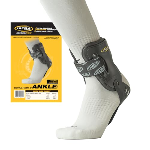 Ankle Brace Designed to Provide Maximum Support and Protection for Individuals Dealing with Chronic Ankle Instability, Arthritis, or Recovering from Moderate to Severe Ankle Injuries. - Large