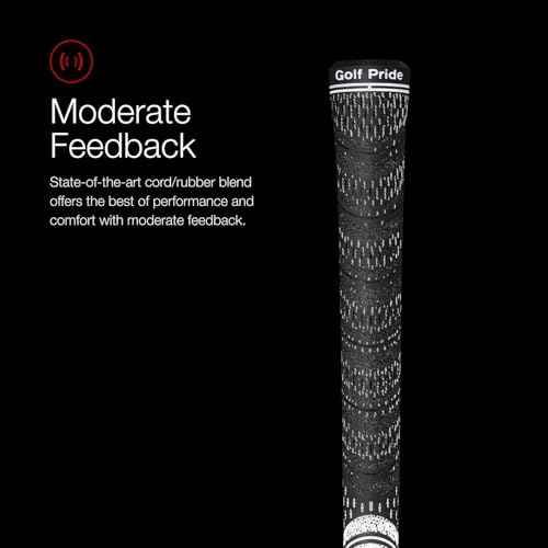 Golf Pride MCC Golf Club Grip - All-Weather Hybrid Grip - Brushed Cotton Cord & Pebbled Texture - Moisture-Wicking Technology - Black/Gold