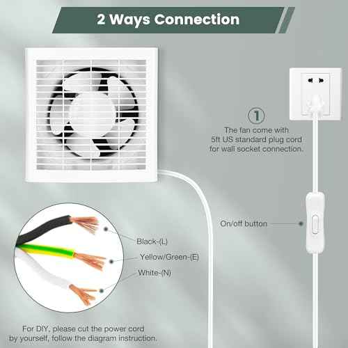 8" Shutter Exhaust Fan, 310CFM Window or Wall Mount Ventilation Fan for Greenhouse, Attic, Garage, Bathroom, Kitchen