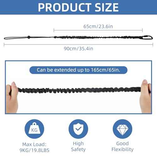 24 Pack Safety Tether Tool Lanyard, Standard Length Safety Tool Leash Fall Protection Tether with Screw Lock Carabiner & Adjustable Loop End, Maximum Weight Limit 9KG/19.8LBS