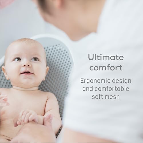 Angelcare Baby Bath Bundle — Ergonomic Bath Support + Collapsible Bath Shelf | Newborn Bath Seat & Organizer | BPA-Free, Space-Saving