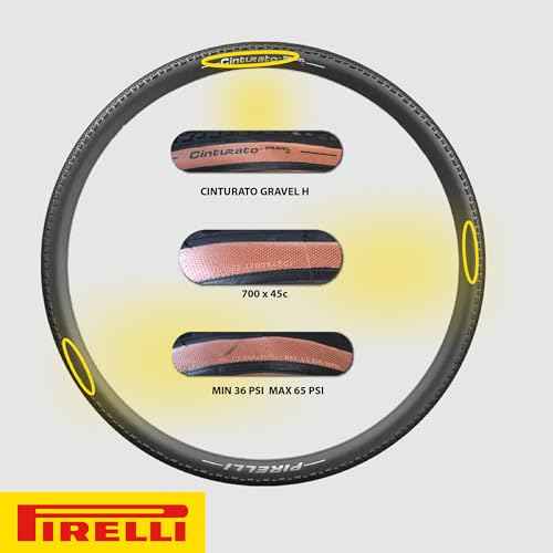 Pirelli Cinturato Gravel H Classic 45-622 (700 x 45c) Gravel Bike Tire Designed for Compact Terrain - SpeedGRIP Compound for Superior Grip in All Weather