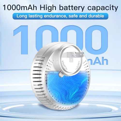 4-in-1 Ring Plug in Smoke & Carbon Monoxide Detectors Combination Built-in 1000mAh Backup Battery Plug&Play&Audible 85dB Smoke CO Temp Humidity Senor for Home Hotel Travel (White, 1 Pack)