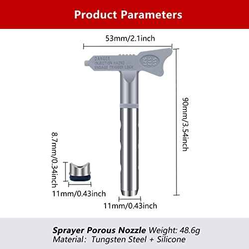 3 in 1 Reversible Spray Tip Nozzles Paint Spray Tips Airless Sprayer Nozzles Airless Sprayer Spraying Machine Parts for Homes Buildings Decks or Fences 515, 517, 521
